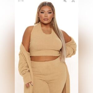 Keep Me Cozy Fuzzy 3 Piece Legging Set - Mustard